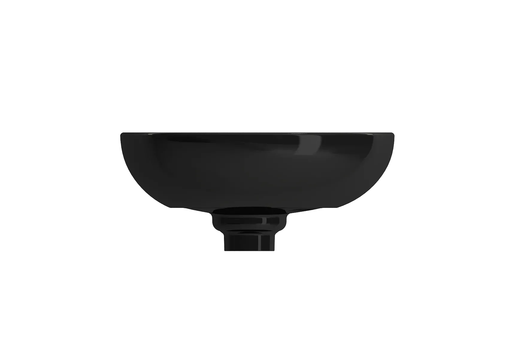 BOCCHI Etna 23" Palette Shaped Vessel Fireclay Bathroom Sink, Black, 1114-005-0125