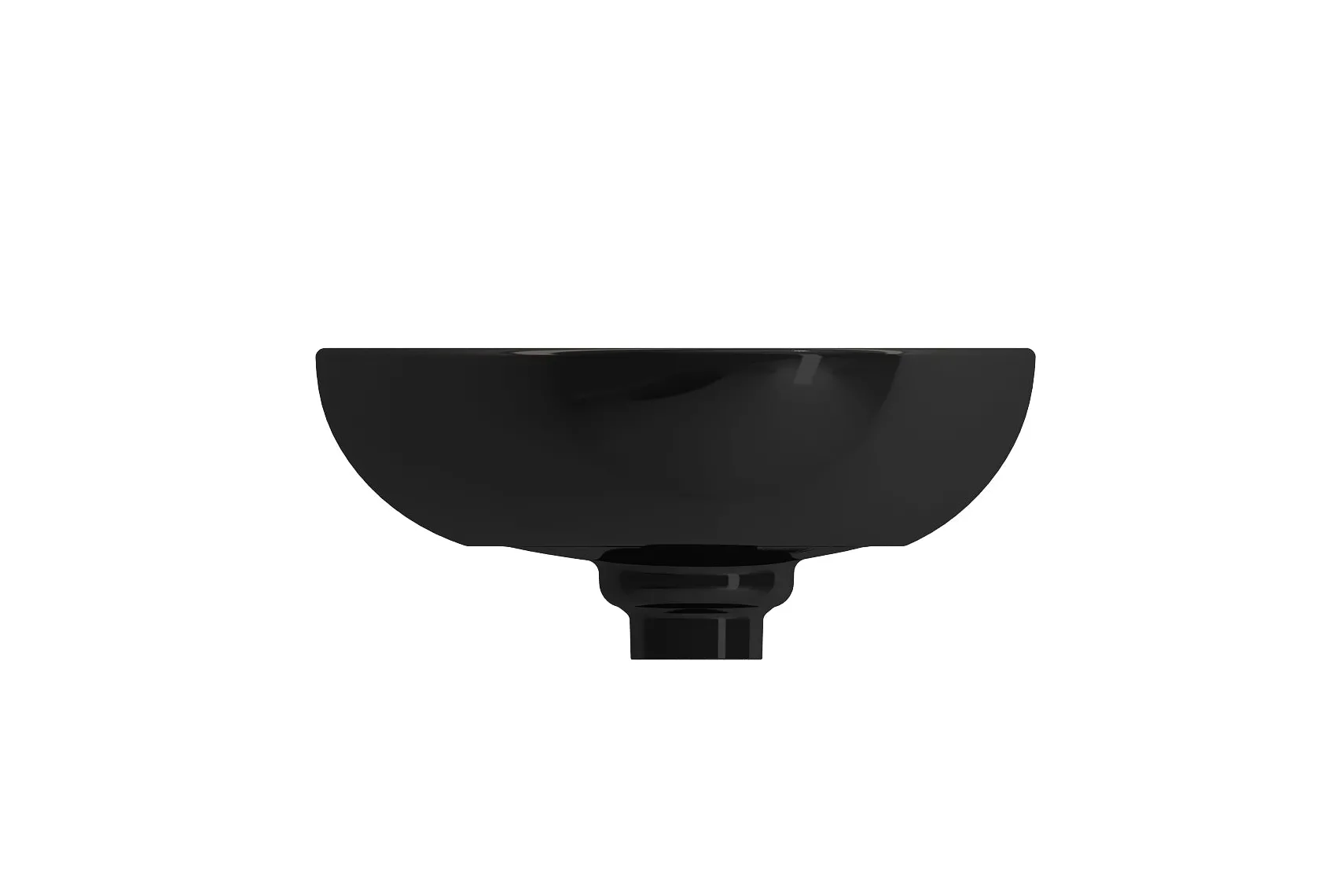 BOCCHI Etna 23" Palette Shaped Vessel Fireclay Bathroom Sink, Black, 1114-005-0125