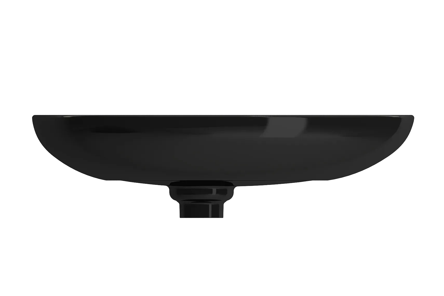 BOCCHI Etna 23" Palette Shaped Vessel Fireclay Bathroom Sink, Black, 1114-005-0125