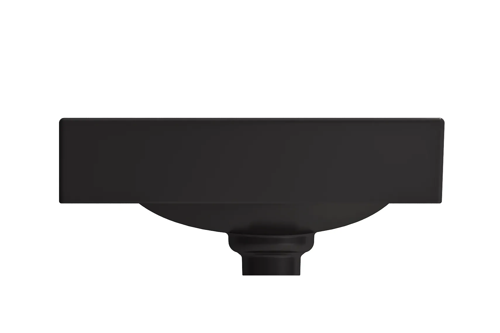BOCCHI Etna 36" Palette Shaped Wallmount Fireclay Bathroom Sink, Matte Black, 1115-004-0125