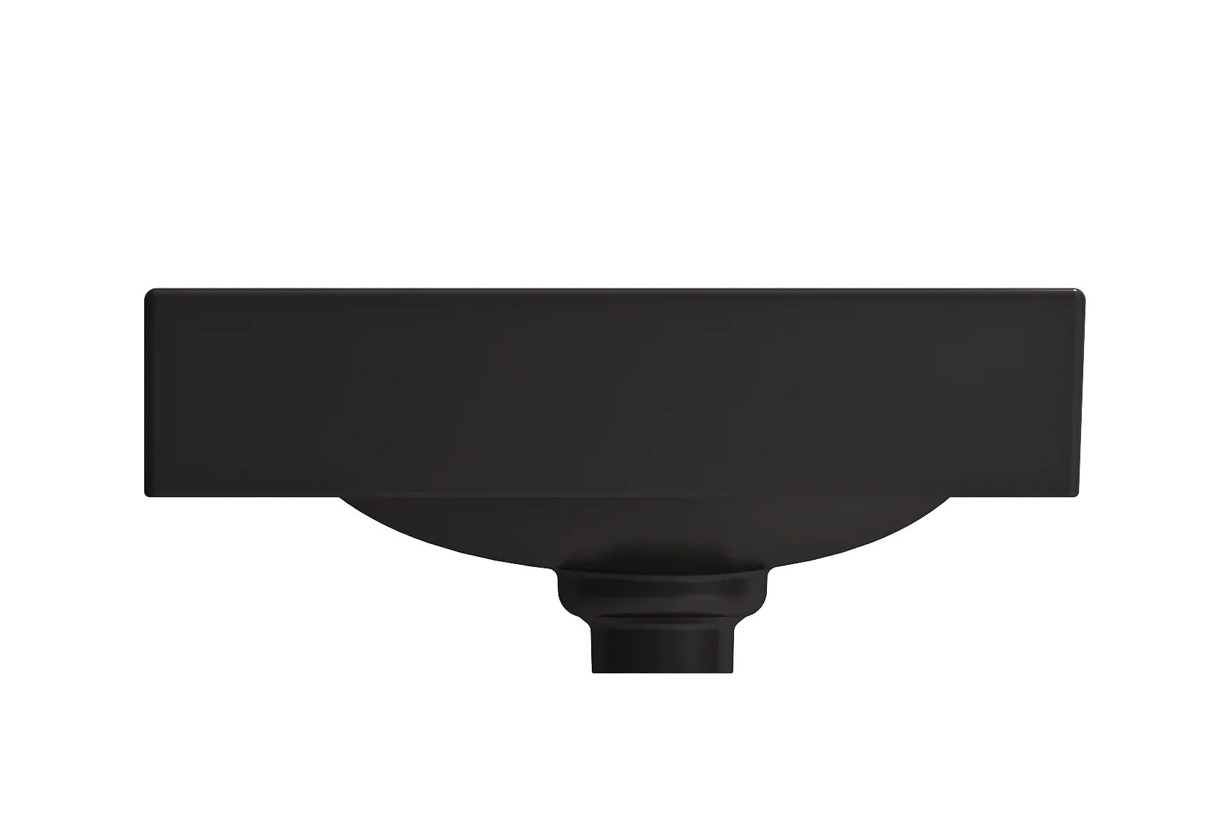 BOCCHI Etna 36" Palette Shaped Wallmount Fireclay Bathroom Sink, Matte Black, 1115-004-0125