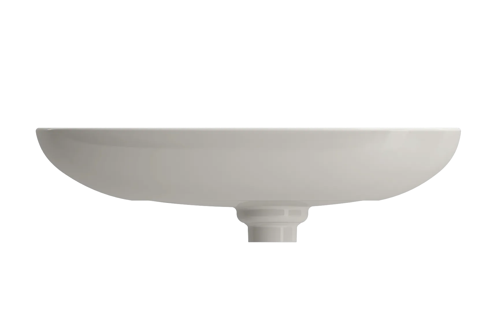 BOCCHI Etna 23" Palette Shaped Vessel Fireclay Bathroom Sink, Biscuit, 1114-014-0125