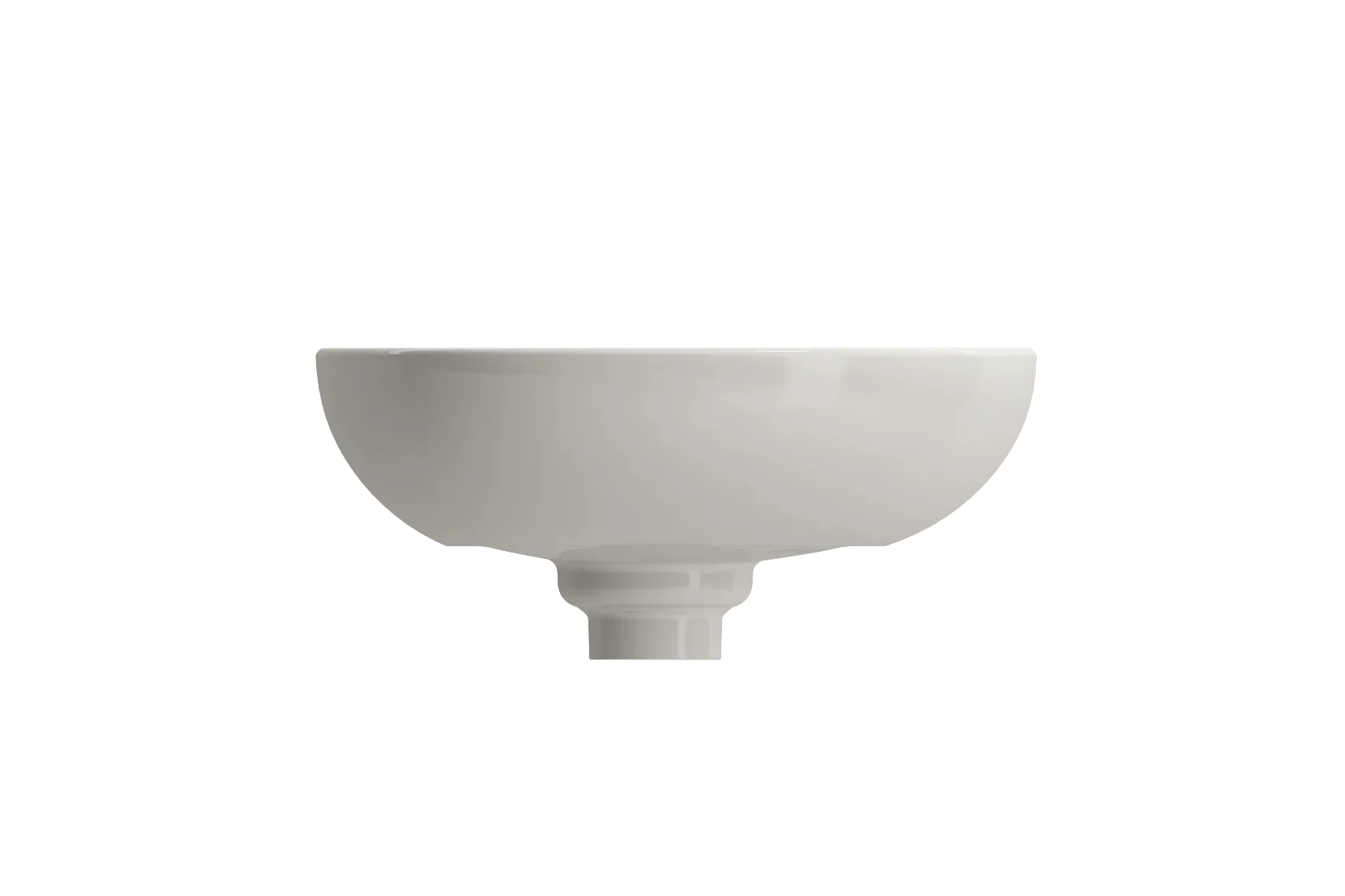 BOCCHI Etna 23" Palette Shaped Vessel Fireclay Bathroom Sink, Biscuit, 1114-014-0125