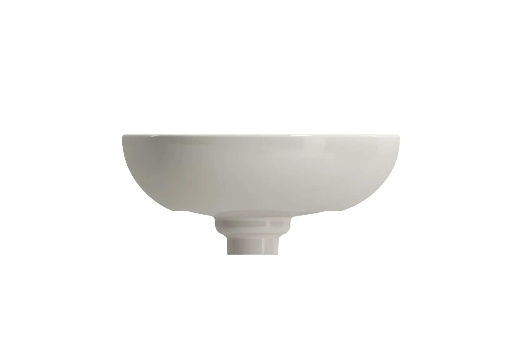 BOCCHI Etna 23" Palette Shaped Vessel Fireclay Bathroom Sink, Biscuit, 1114-014-0125
