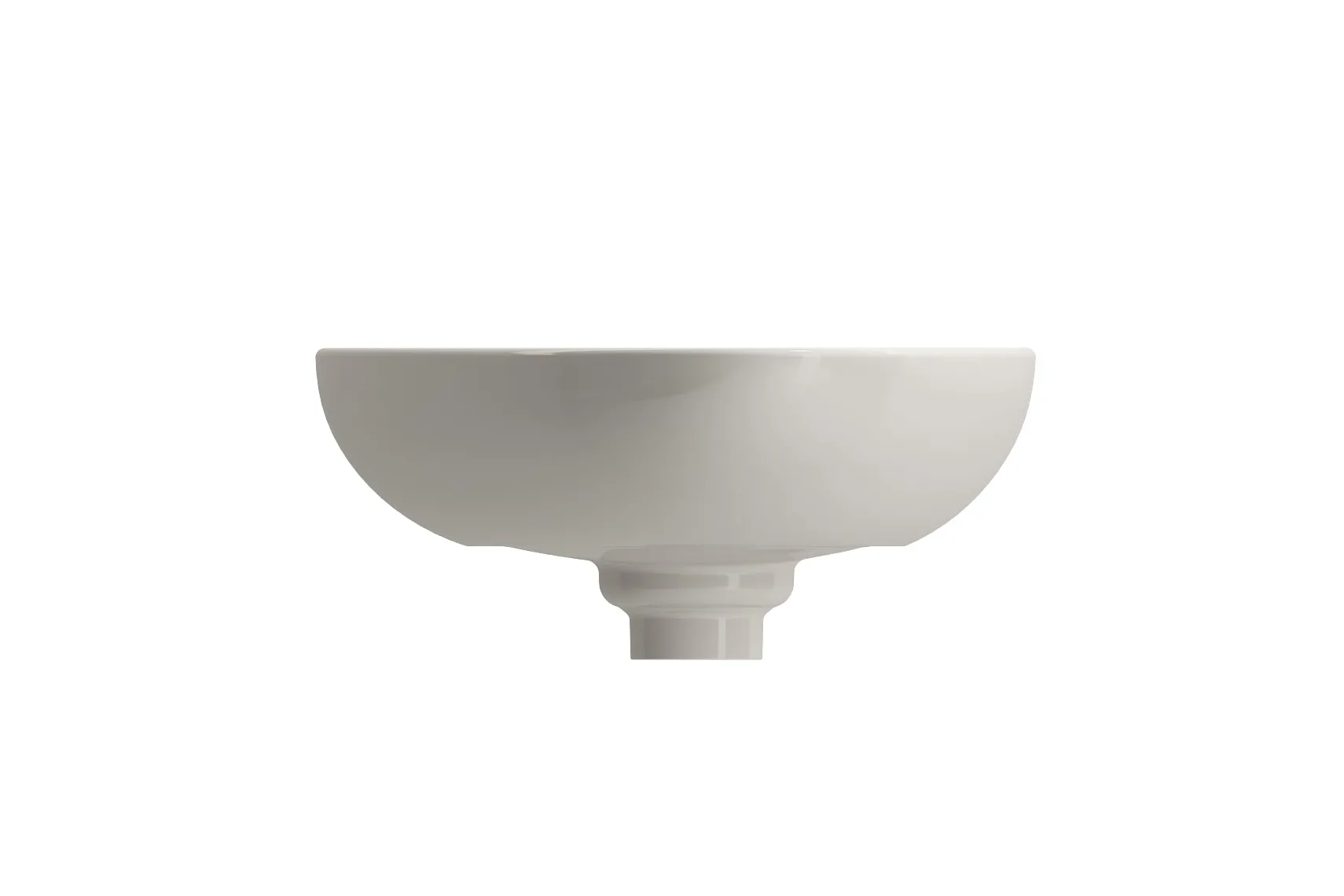 BOCCHI Etna 23" Palette Shaped Vessel Fireclay Bathroom Sink, Biscuit, 1114-014-0125
