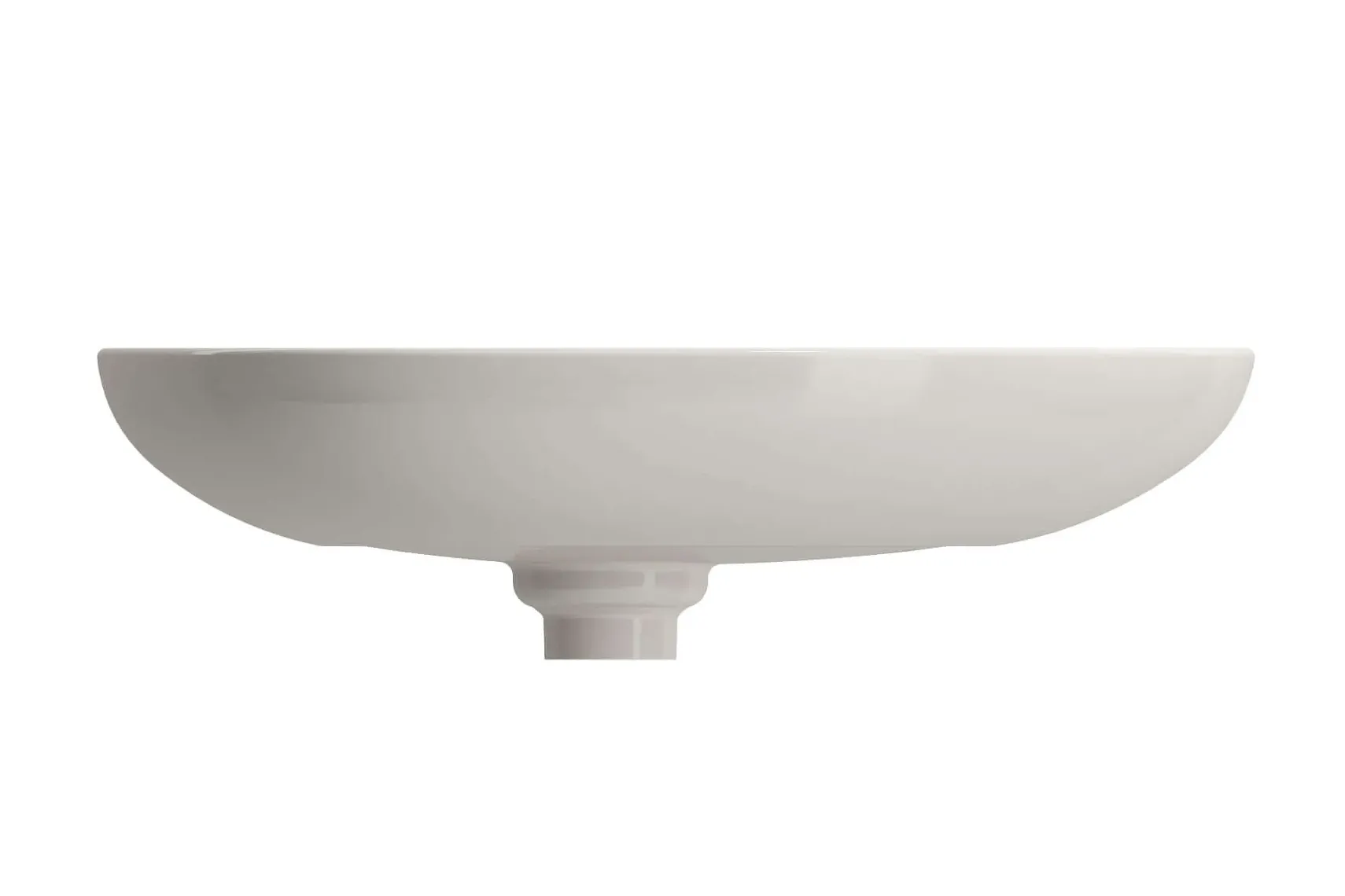 BOCCHI Etna 23" Palette Shaped Vessel Fireclay Bathroom Sink, Biscuit, 1114-014-0125