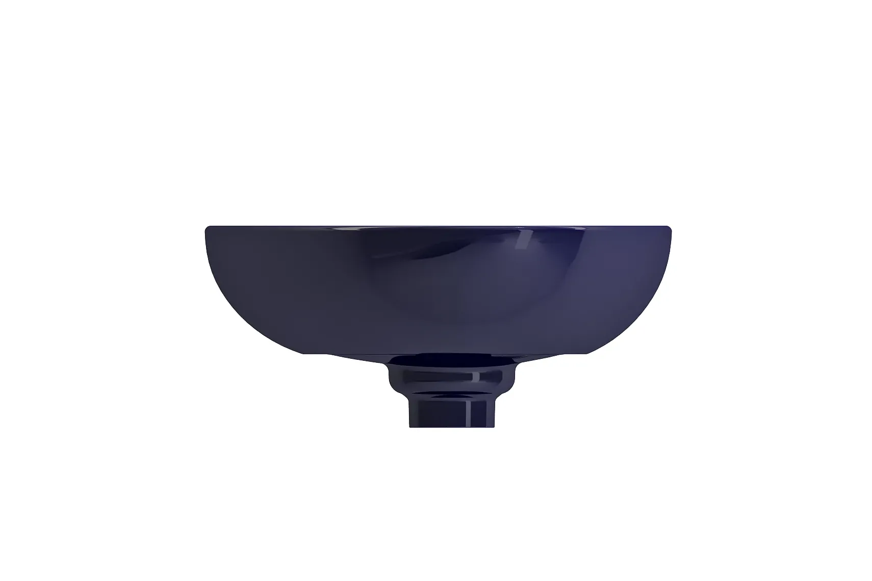 BOCCHI Etna 23" Palette Shaped Vessel Fireclay Bathroom Sink, Sapphire Blue, 1114-010-0125