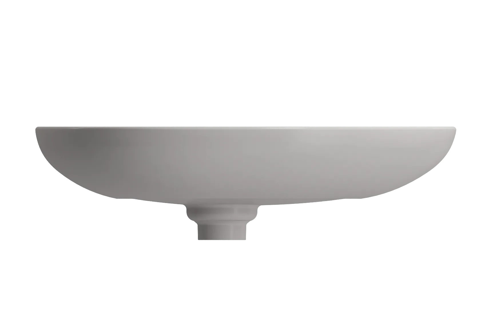 BOCCHI Etna 23" Palette Shaped Vessel Fireclay Bathroom Sink, Matte Gray, 1114-006-0125
