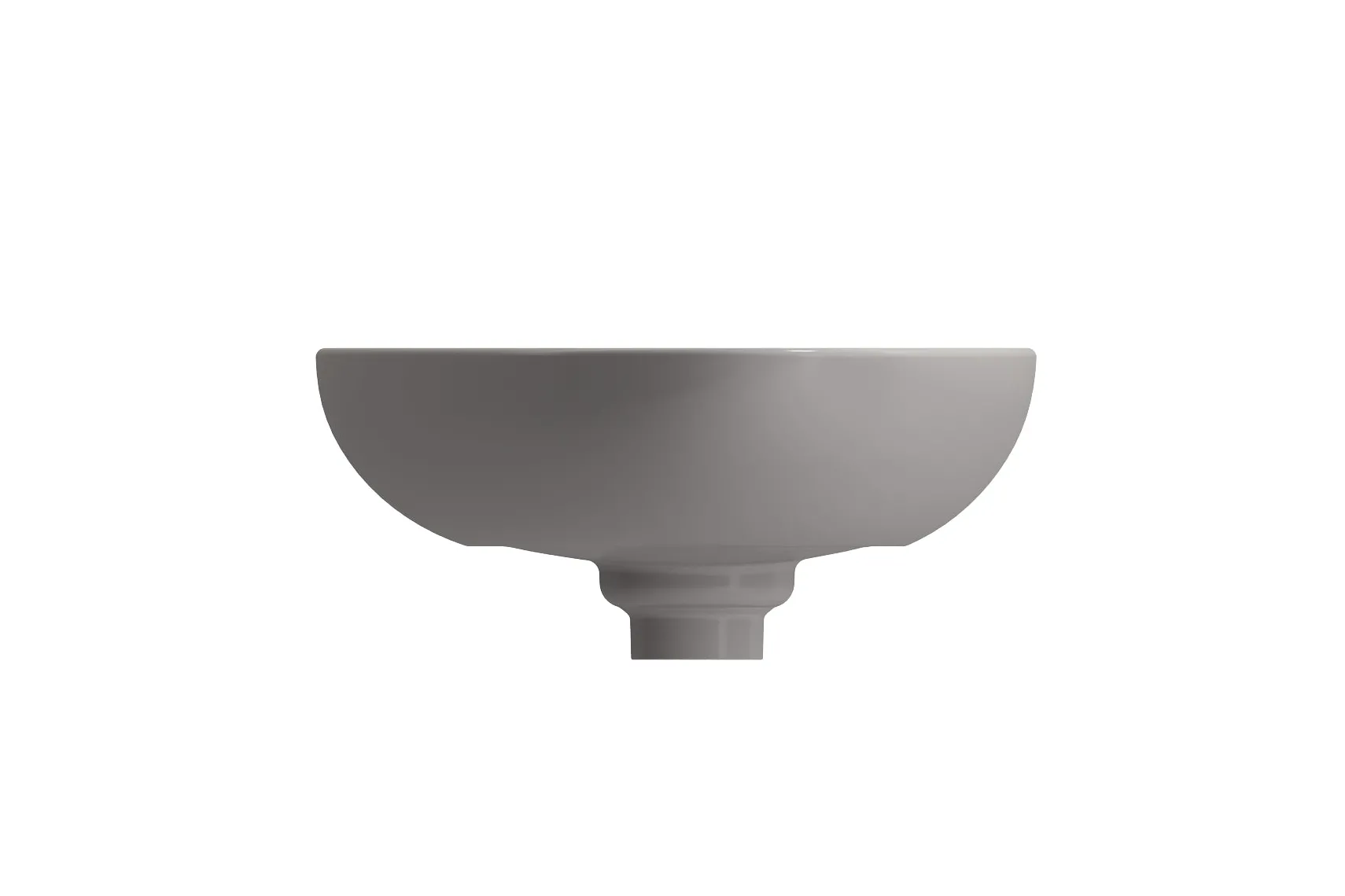 BOCCHI Etna 23" Palette Shaped Vessel Fireclay Bathroom Sink, Matte Gray, 1114-006-0125