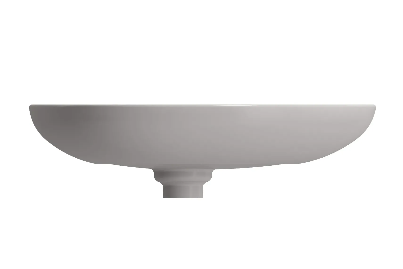 BOCCHI Etna 23" Palette Shaped Vessel Fireclay Bathroom Sink, Matte Gray, 1114-006-0125