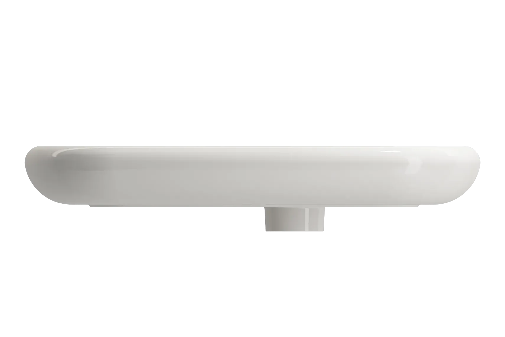 BOCCHI Fenice 22" Rectangle Vessel Fireclay Bathroom Sink, Biscuit, Single Faucet Hole, 1489-014-0126