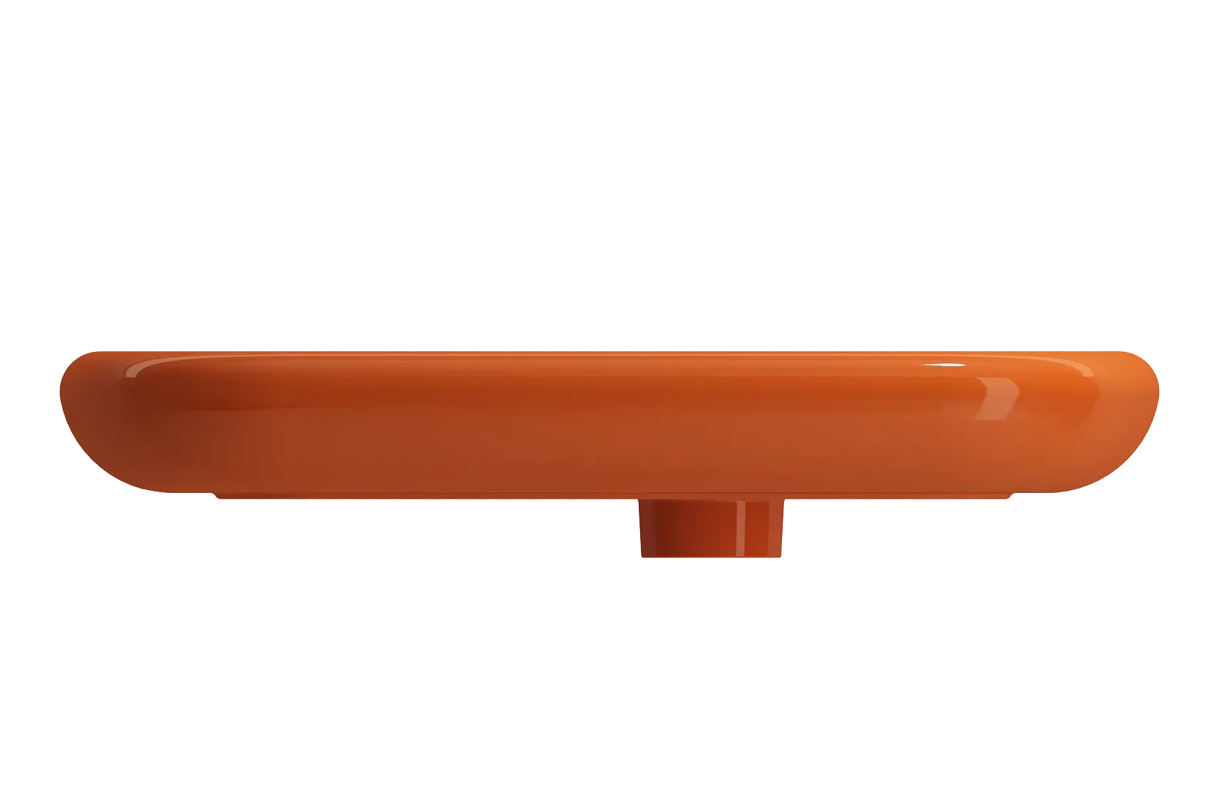 BOCCHI Fenice 22" Rectangle Vessel Fireclay Bathroom Sink, Orange, Single Faucet Hole, 1489-012-0126
