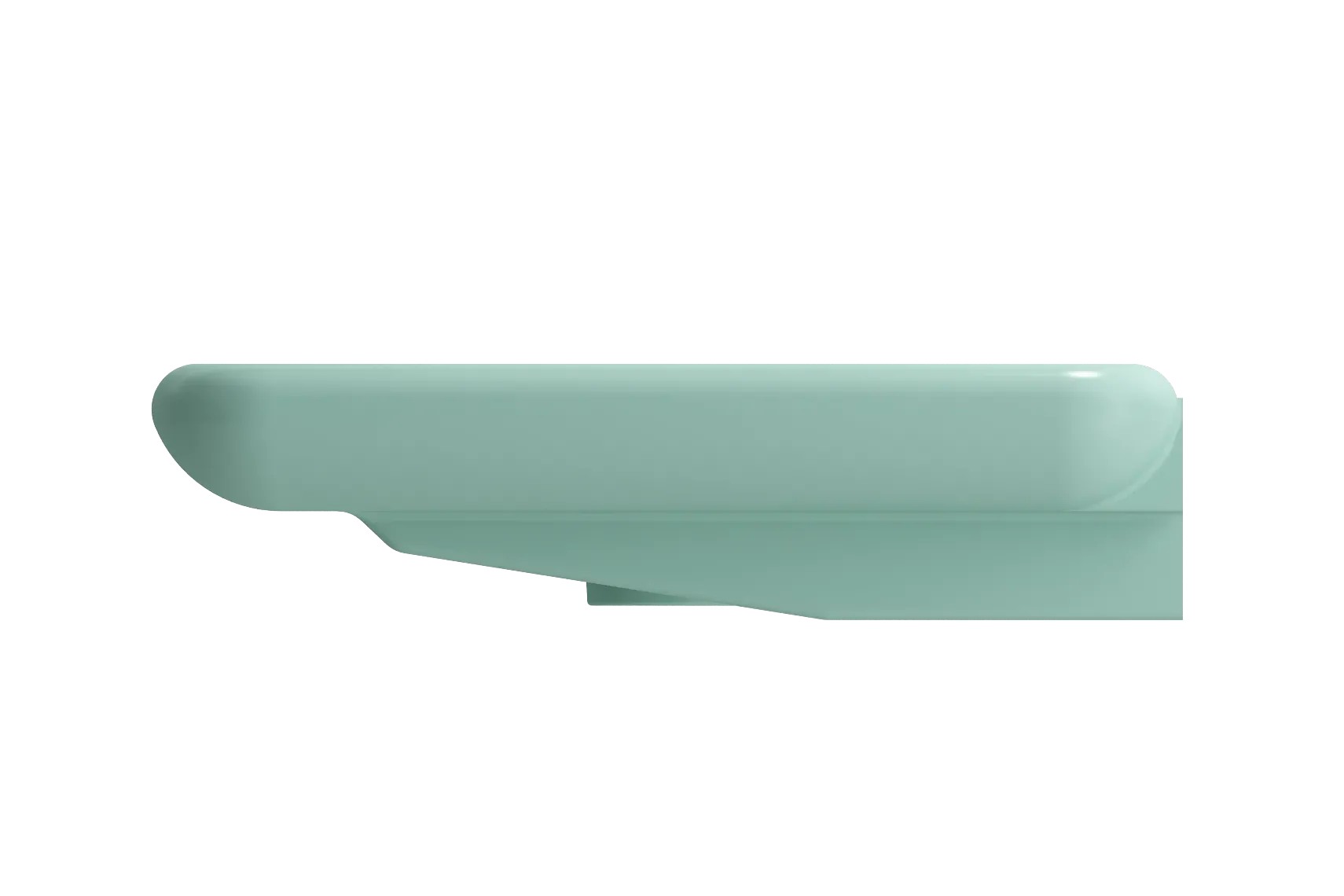 BOCCHI Fenice 36" Rectangle Wallmount Fireclay Bathroom Sink, Matte Mint Green, Single Faucet Hole, 1490-033-0126