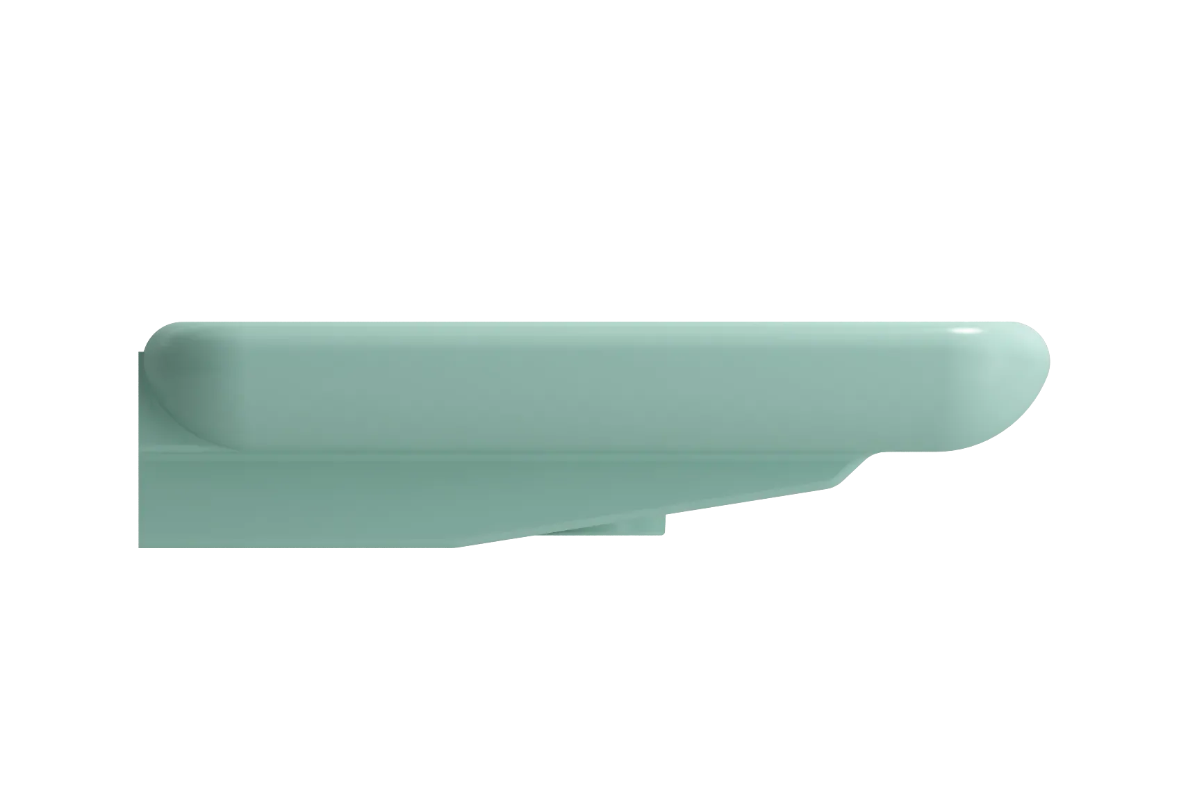 BOCCHI Fenice 36" Rectangle Wallmount Fireclay Bathroom Sink, Matte Mint Green, Single Faucet Hole, 1490-033-0126