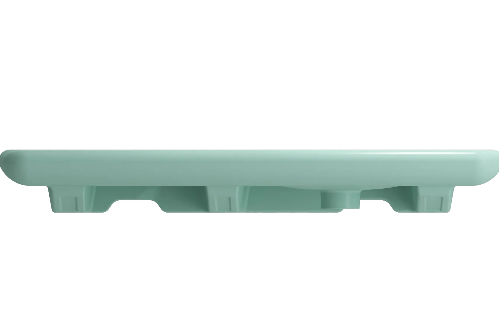 BOCCHI Fenice 36" Rectangle Wallmount Fireclay Bathroom Sink, Matte Mint Green, Single Faucet Hole, 1490-033-0126