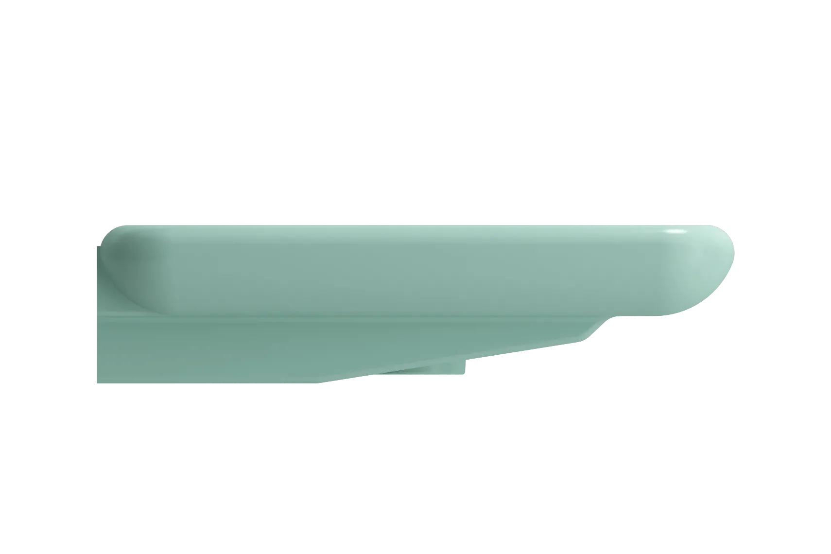 BOCCHI Fenice 36" Rectangle Wallmount Fireclay Bathroom Sink, Matte Mint Green, Single Faucet Hole, 1490-033-0126