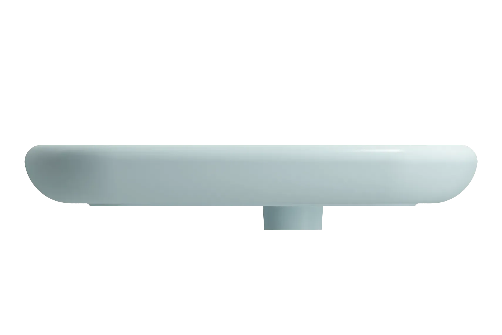 BOCCHI Fenice 22" Rectangle Vessel Fireclay Bathroom Sink, Matte Ice Blue, Single Faucet Hole, 1489-029-0126