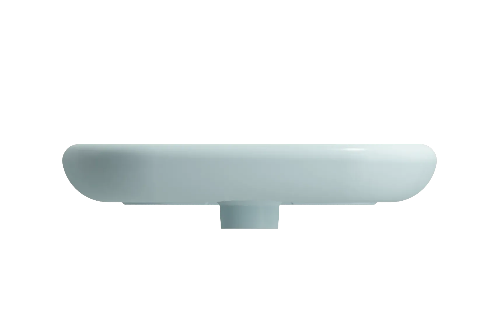 BOCCHI Fenice 22" Rectangle Vessel Fireclay Bathroom Sink, Matte Ice Blue, Single Faucet Hole, 1489-029-0126