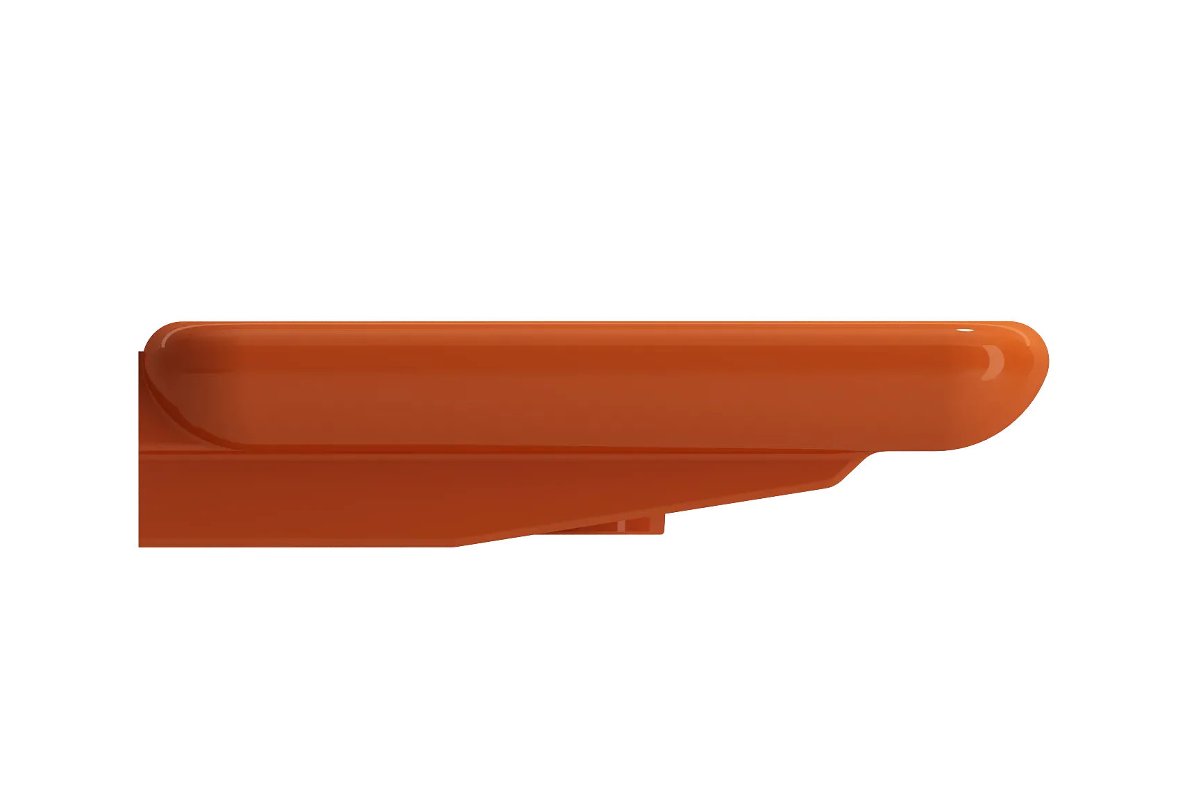 BOCCHI Fenice 36" Rectangle Wallmount Fireclay Bathroom Sink, Orange, Single Faucet Hole, 1490-012-0126