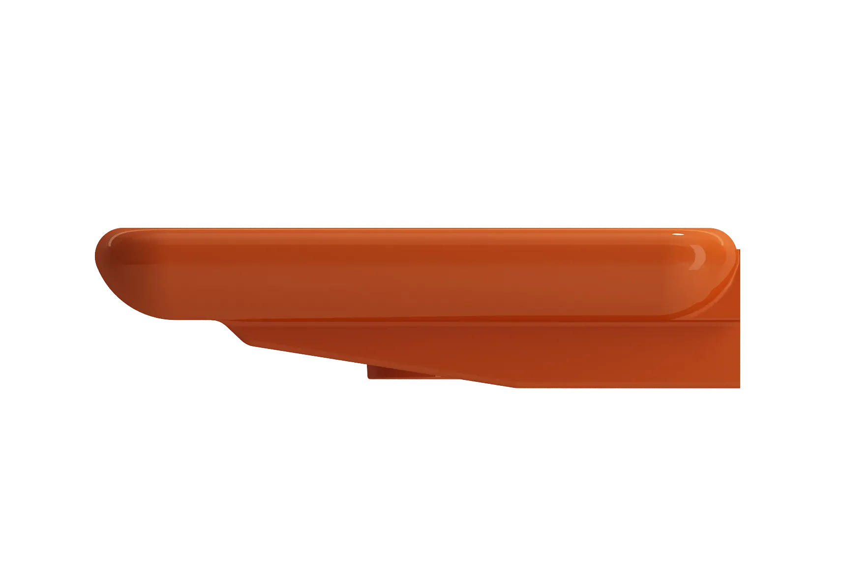 BOCCHI Fenice 36" Rectangle Wallmount Fireclay Bathroom Sink, Orange, Single Faucet Hole, 1490-012-0126