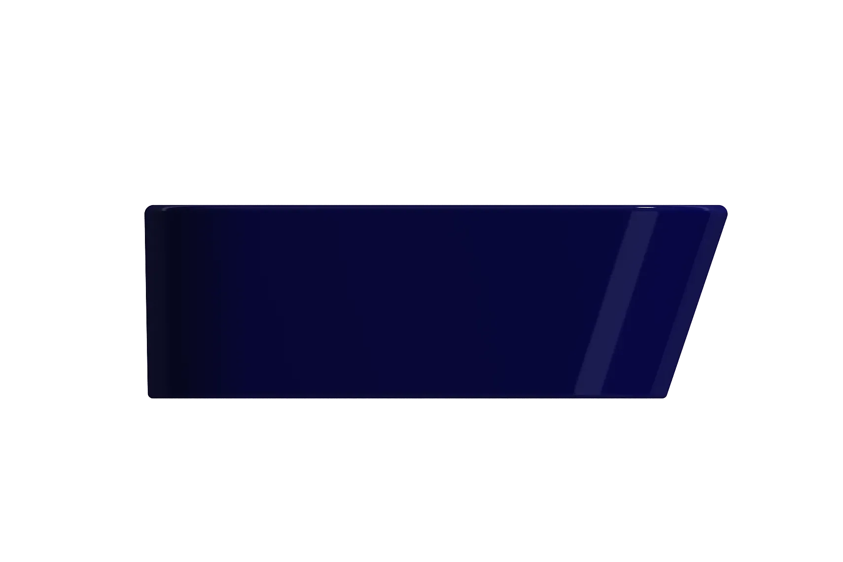 BOCCHI Firenze 20" Rectangle Vessel Fireclay Bathroom Sink, Sapphire Blue, Single Faucet Hole, 1074-010-0126