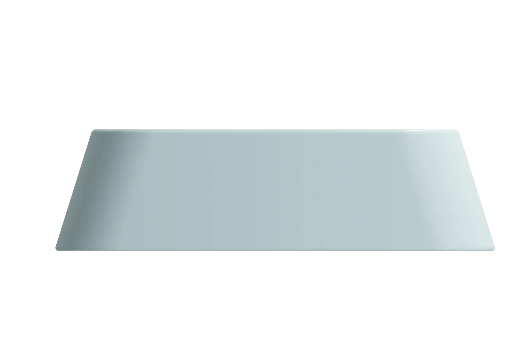 BOCCHI Firenze 20" Rectangle Vessel Fireclay Bathroom Sink, Matte Ice Blue, Single Faucet Hole, 1074-029-0126