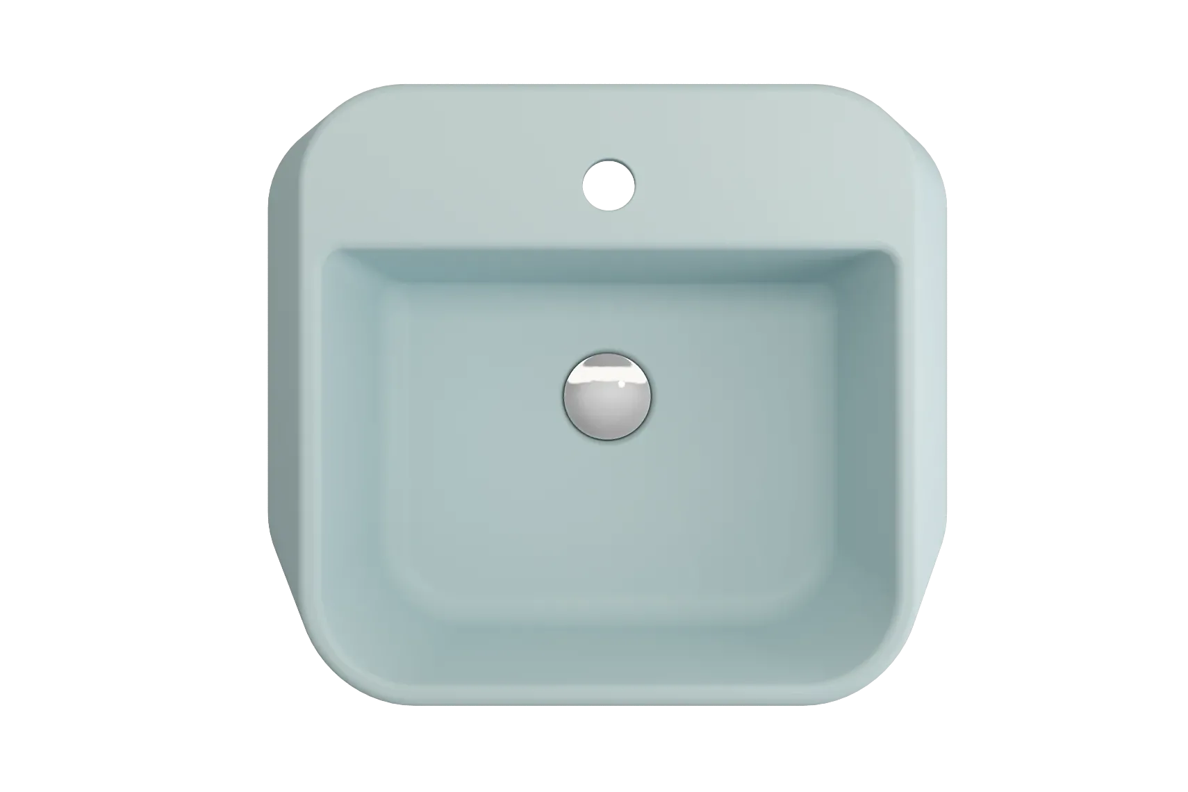 BOCCHI Firenze 20" Rectangle Vessel Fireclay Bathroom Sink, Matte Ice Blue, Single Faucet Hole, 1074-029-0126