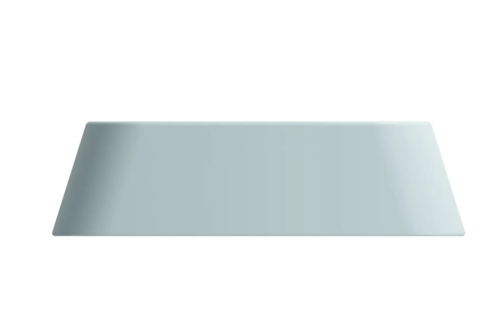BOCCHI Firenze 20" Rectangle Vessel Fireclay Bathroom Sink, Matte Ice Blue, Single Faucet Hole, 1074-029-0126