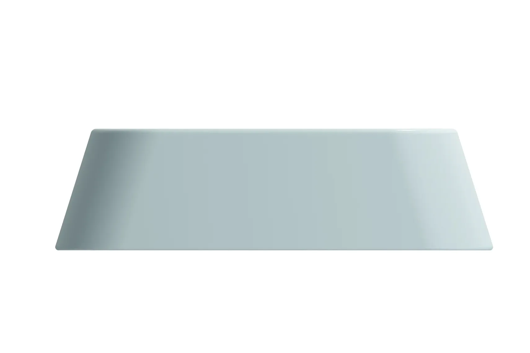 BOCCHI Firenze 20" Rectangle Vessel Fireclay Bathroom Sink, Matte Ice Blue, Single Faucet Hole, 1074-029-0126