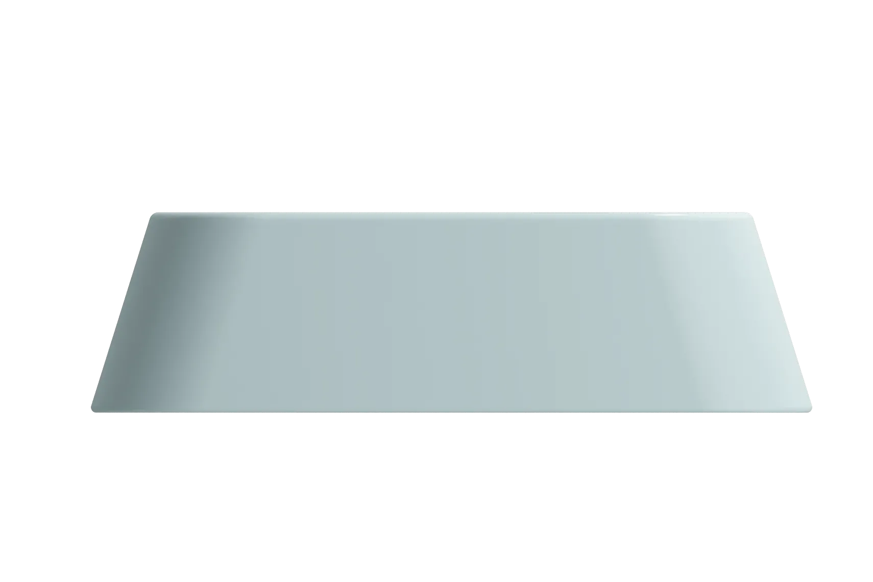 BOCCHI Firenze 20" Rectangle Vessel Fireclay Bathroom Sink, Matte Ice Blue, Single Faucet Hole, 1074-029-0126