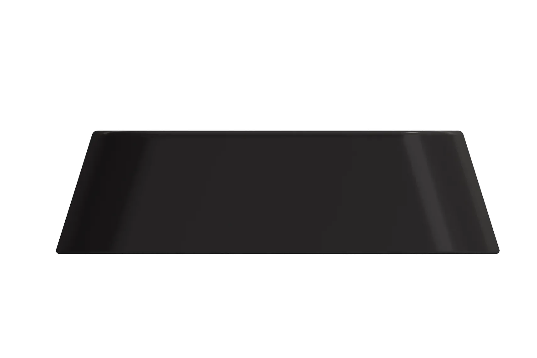 BOCCHI Firenze 20" Rectangle Vessel Fireclay Bathroom Sink, Matte Black, Single Faucet Hole, 1074-004-0126