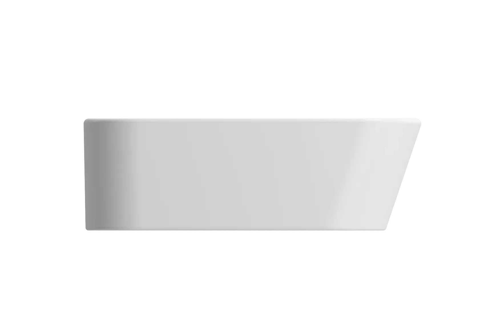 BOCCHI Firenze 20" Rectangle Vessel Fireclay Bathroom Sink, Matte White, Single Faucet Hole, 1074-002-0126