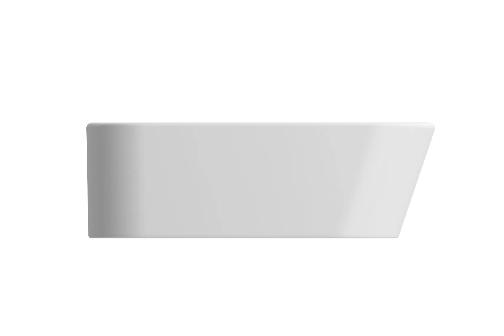 BOCCHI Firenze 20" Rectangle Vessel Fireclay Bathroom Sink, Matte White, Single Faucet Hole, 1074-002-0126