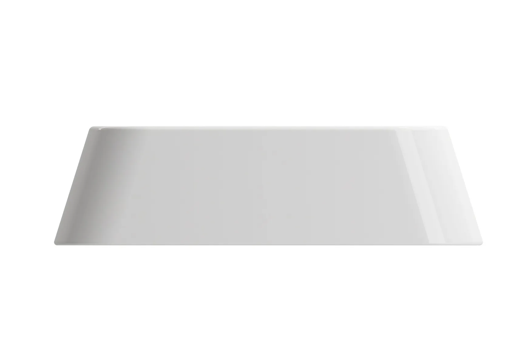 BOCCHI Firenze 20" Rectangle Vessel Fireclay Bathroom Sink, White, Single Faucet Hole, 1074-001-0126