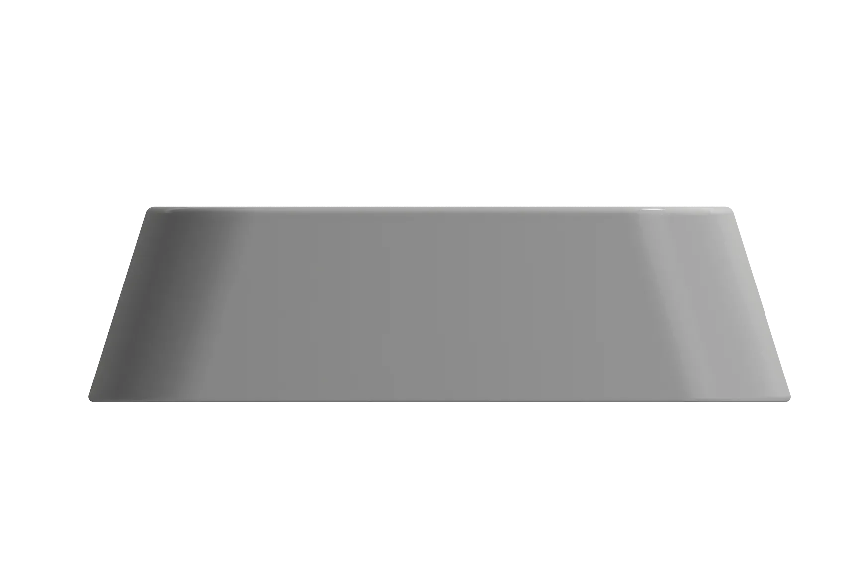 BOCCHI Firenze 20" Rectangle Vessel Fireclay Bathroom Sink, Matte Gray, Single Faucet Hole, 1074-006-0126