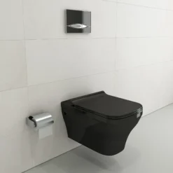 BOCCHI Firenze Wall-Hung Toilet Bowl in Black, 1304-005-0129