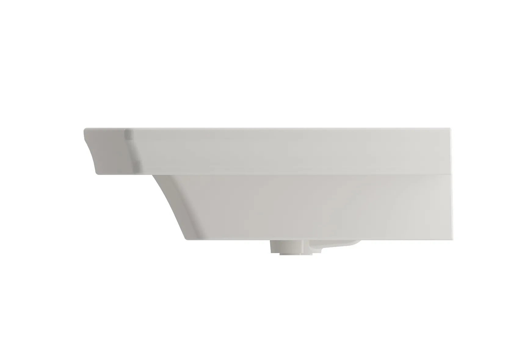 BOCCHI Lavita 40" Rectangle Wallmount Fireclay Bathroom Sink, Biscuit, 3 Faucet Hole, 1168-014-0127