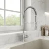 BOCCHI Livenza 1.75 GPM Brass Kitchen Faucet, Goose Neck, Chrome, 2020 0001 CH