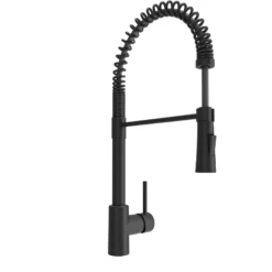 BOCCHI Livenza 1.75 GPM Brass Kitchen Faucet, Goose Neck, Matte Black, 2020 0001 MB