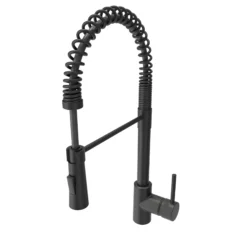 BOCCHI Livenza 1.75 GPM Brass Kitchen Faucet, Goose Neck, Matte Black, 2020 0001 MB