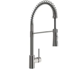 BOCCHI Livenza 1.75 GPM Brass Kitchen Faucet, Goose Neck, Stainless Steel, 2020 0001 SS