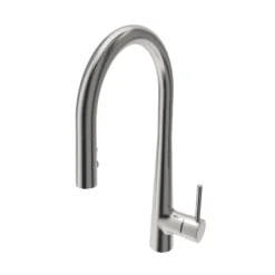 BOCCHI Lugano 1.75 GPM Brass Kitchen Faucet, Modern, Stainless Steel, 2025 0001 SS