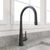BOCCHI Lugano 1.75 GPM Brass Kitchen Faucet, Modern, Matte Black, 2025 0001 MB