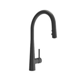 BOCCHI Lugano 1.75 GPM Brass Kitchen Faucet, Modern, Matte Black, 2025 0001 MB