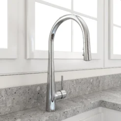 BOCCHI Lugano 1.75 GPM Brass Kitchen Faucet, Modern, Chrome, 2025 0001 CH