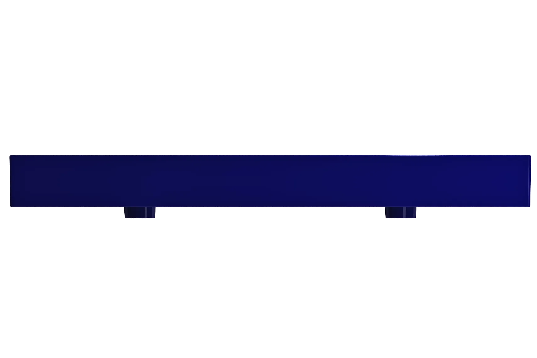 BOCCHI Milano 48" Rectangle Wallmount Fireclay Bathroom Sink, Double Basin, Sapphire Blue, Single Faucet Hole, 1393-010-0132