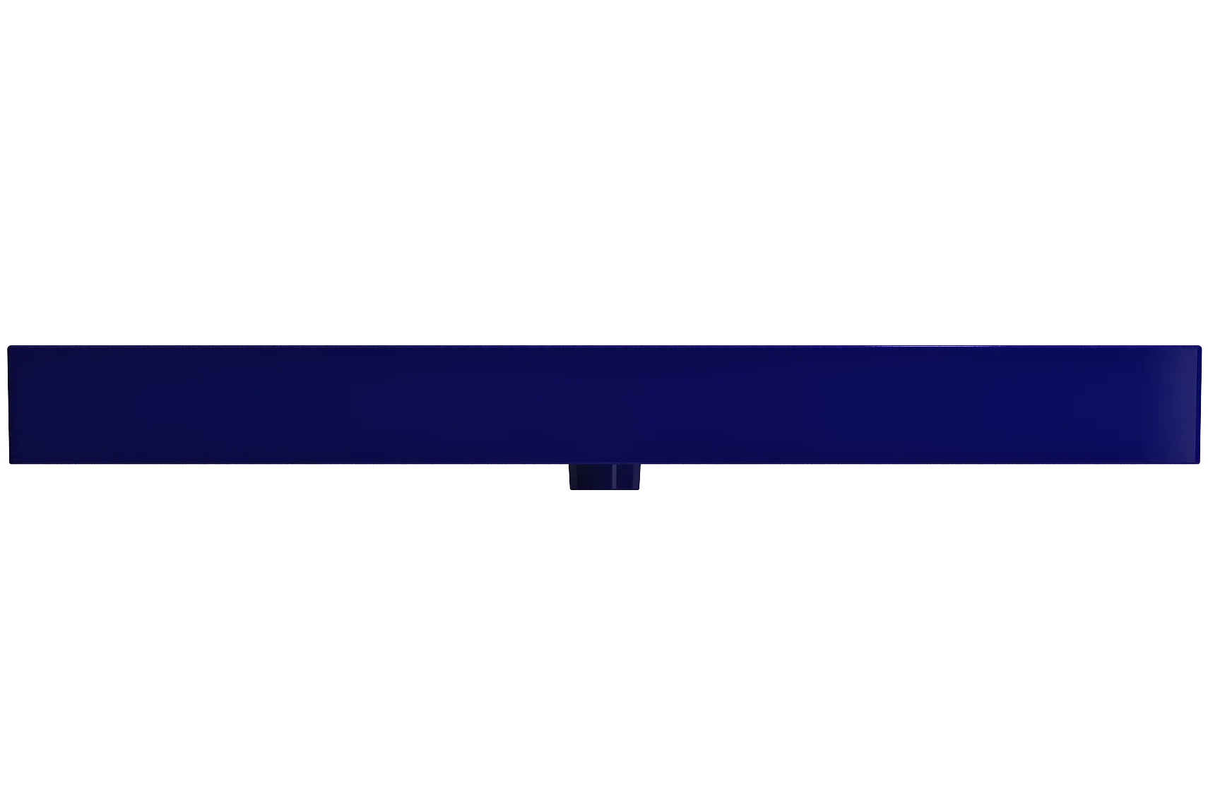 BOCCHI Milano 48" Rectangle Wallmount Fireclay Bathroom Sink, Sapphire Blue, Single Faucet Hole, 1394-010-0126