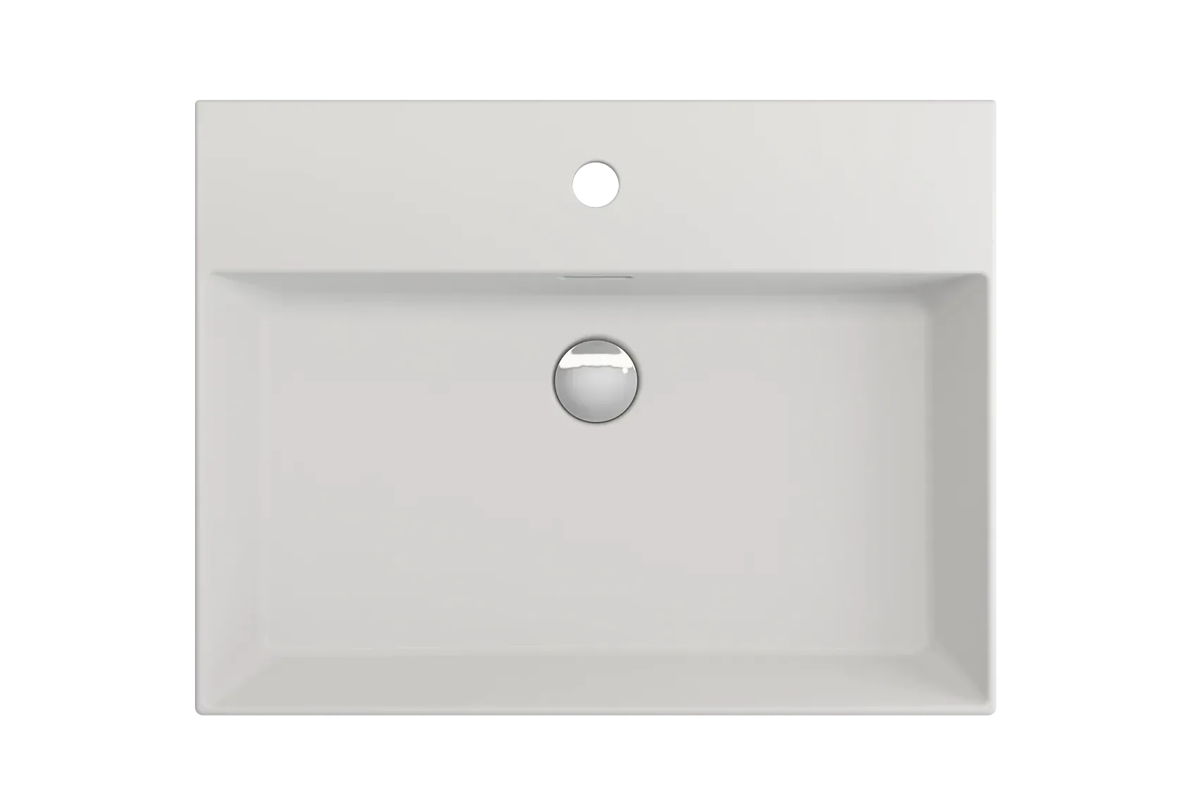 BOCCHI Milano 24" Rectangle Wallmount Fireclay Bathroom Sink, Matte White, Single Faucet Hole, 1376-002-0126