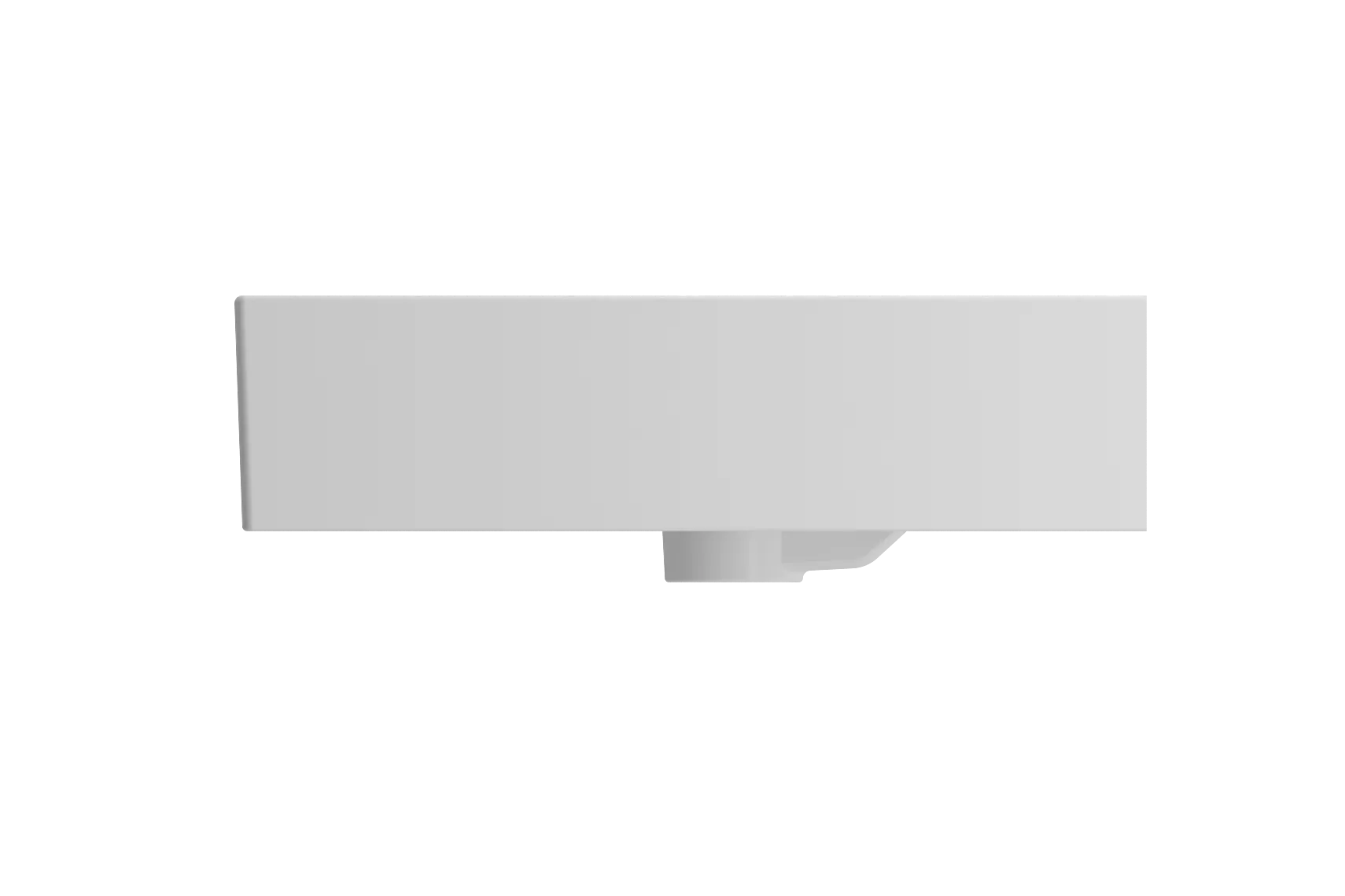 BOCCHI Milano 40" Rectangle Wallmount Fireclay Bathroom Sink, Matte White, 3 Faucet Hole, 1378-002-0127