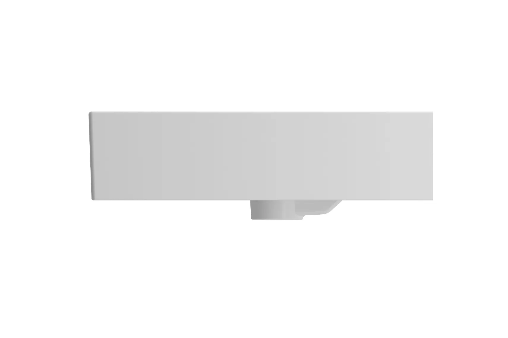 BOCCHI Milano 40" Rectangle Wallmount Fireclay Bathroom Sink, Matte White, 3 Faucet Hole, 1378-002-0127